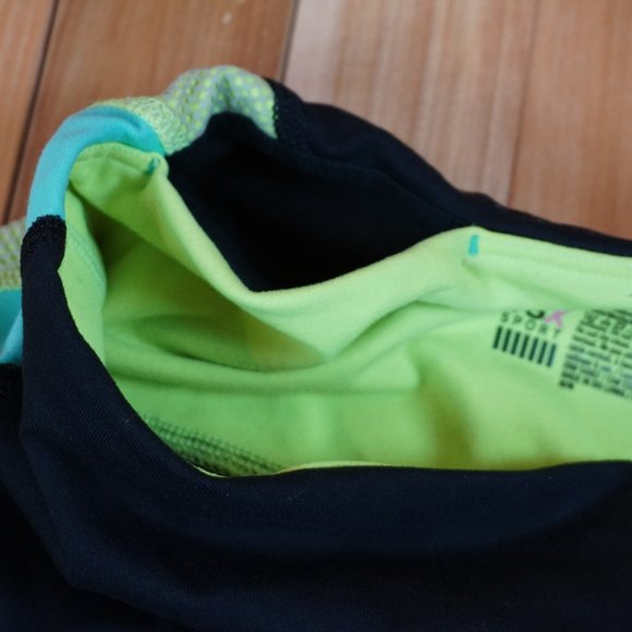 Victoria's Secret Sport Black Yellow Stripe Cropped Pants Size Medium - Picture 3 of 5